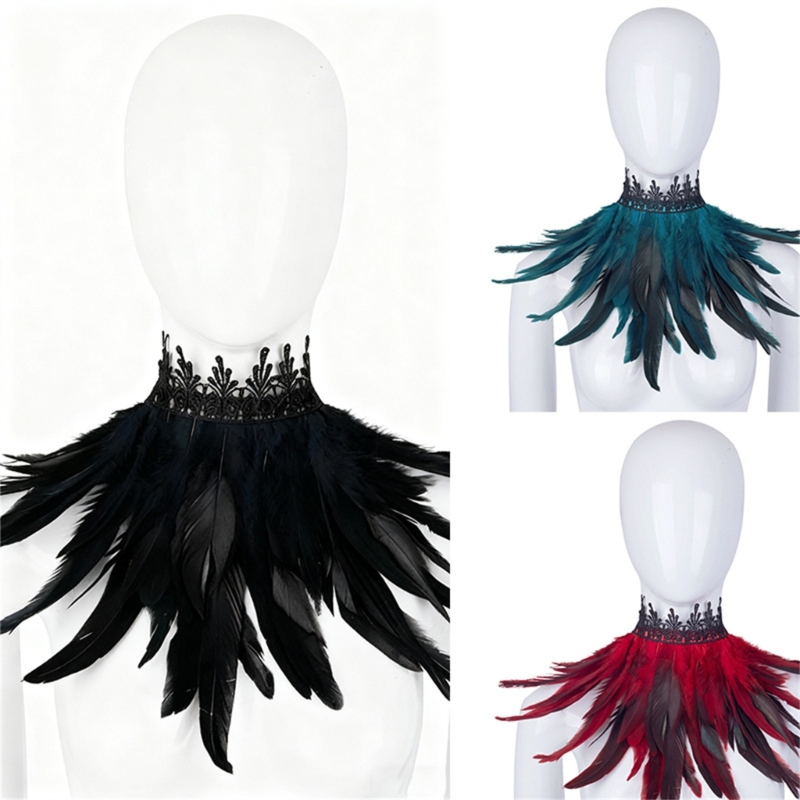 Men Accessories Look - Stage Styling Collar with Lace Trim,