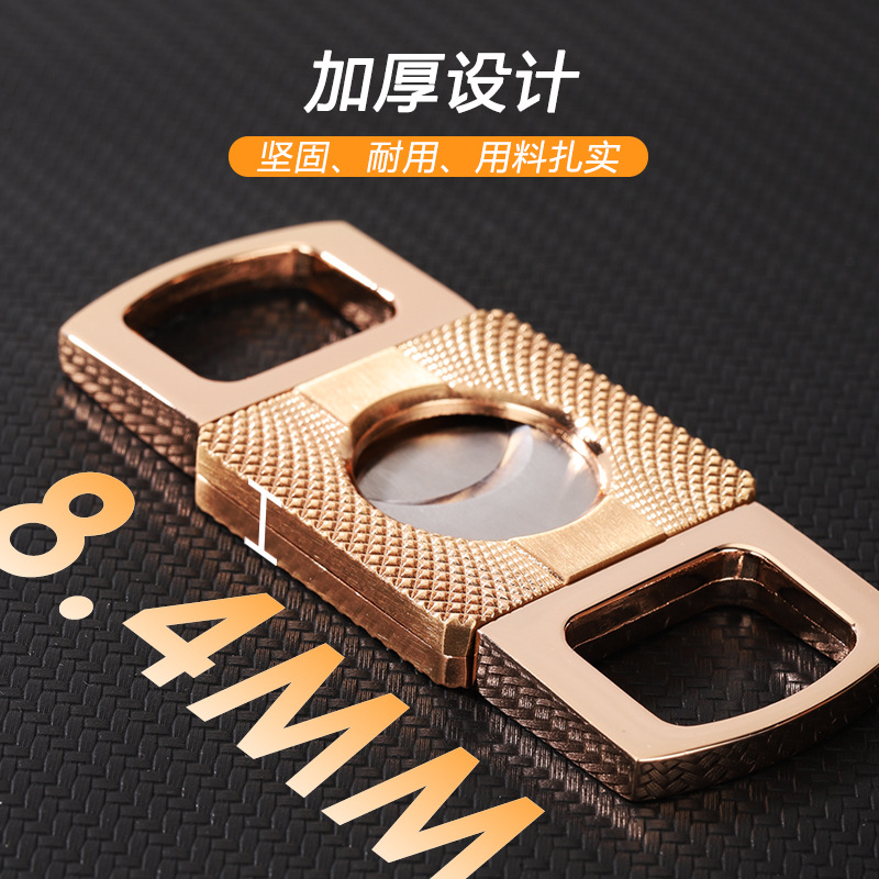 Cigar Cutter Set - Double Blades Gold Cutter Cigar Knife