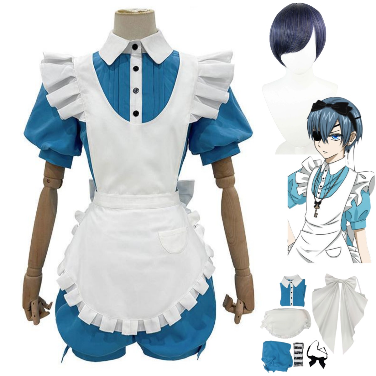 Men Accessories For Suit - Anime Ciel Phantomhive Smile Cosplay Costume