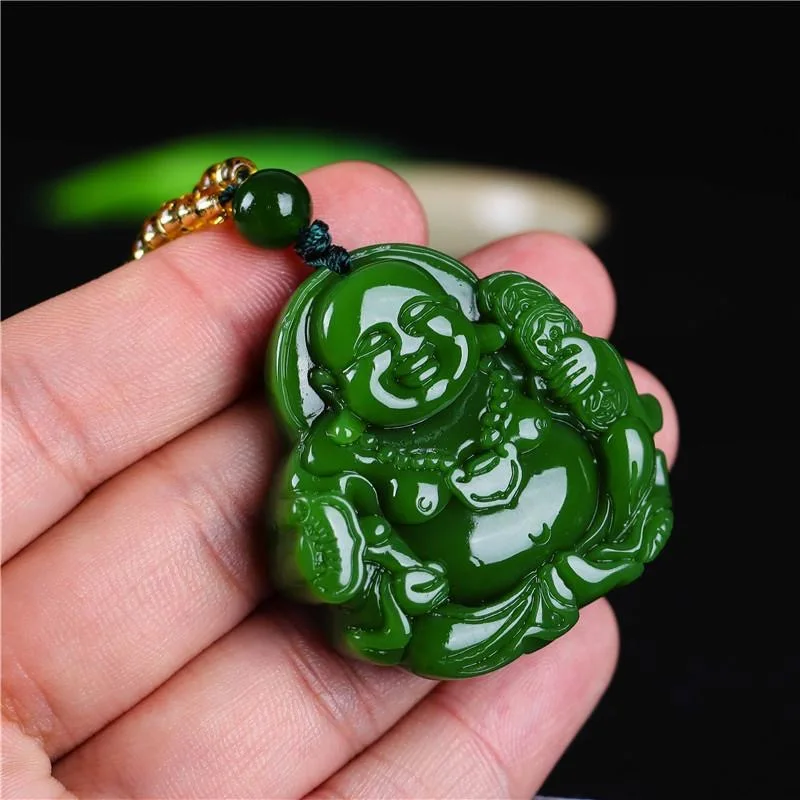 Chinese Green Jade Maitreya Bu - огляд і ціна Men Accessories Pendant