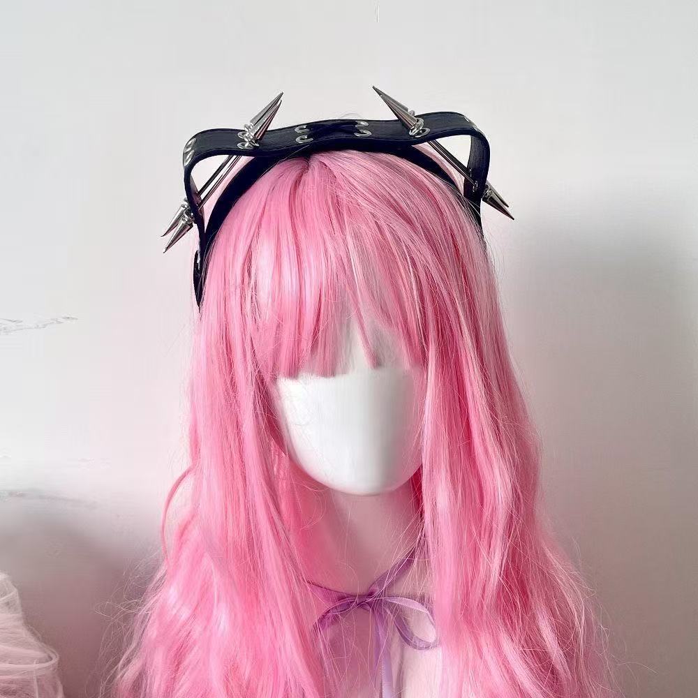 Punk Harajuku Rivet Headband,  - огляд і ціна Men Accessories Aesthetic