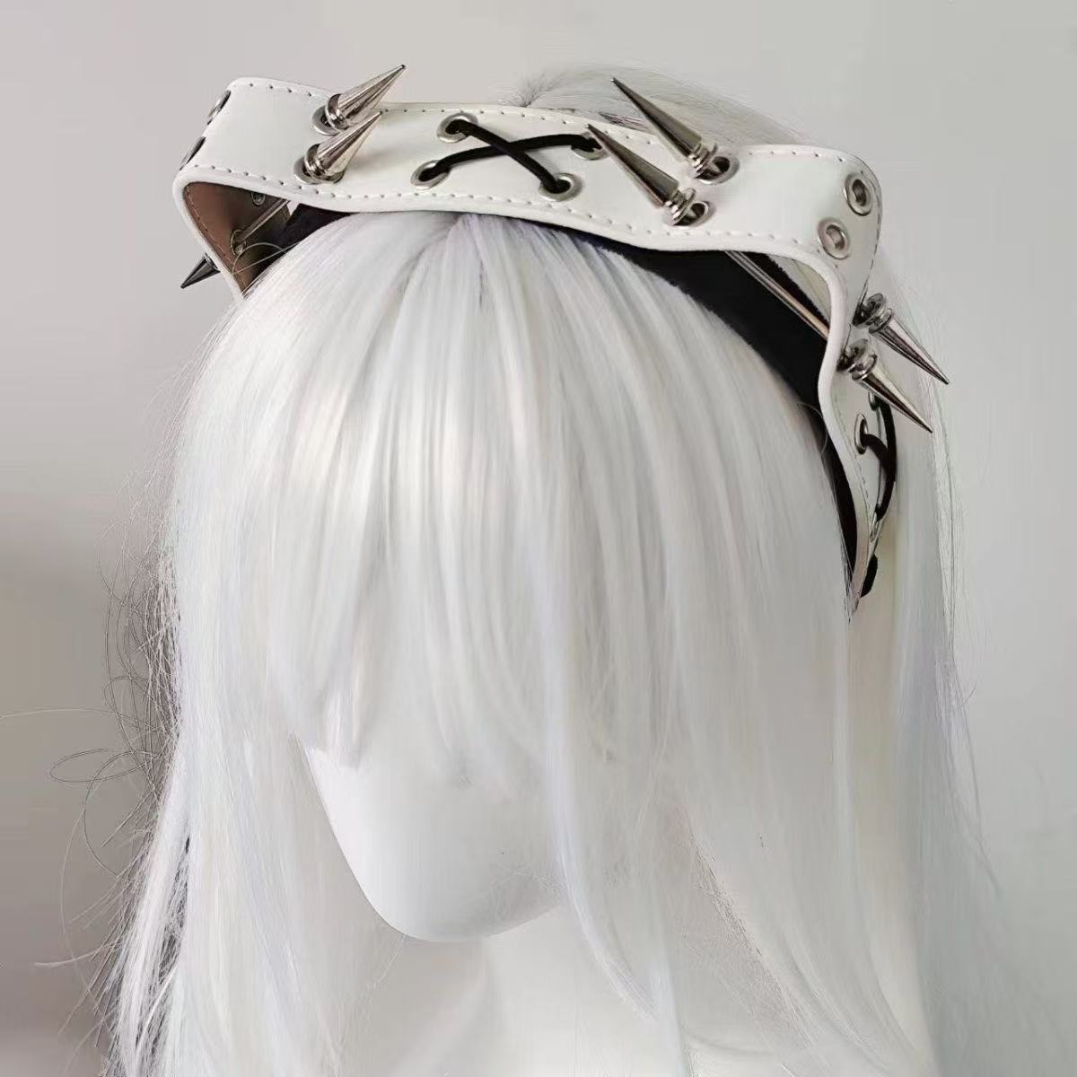 Punk Harajuku Rivet Headband,  - огляд і ціна Men Accessories Aesthetic