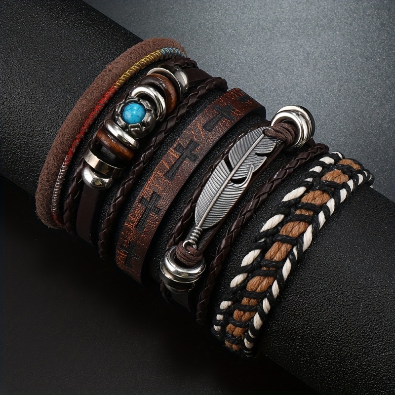 Miss JQ 6Pcs/Set Vintage PU Le - огляд і ціна Men Accessories Look