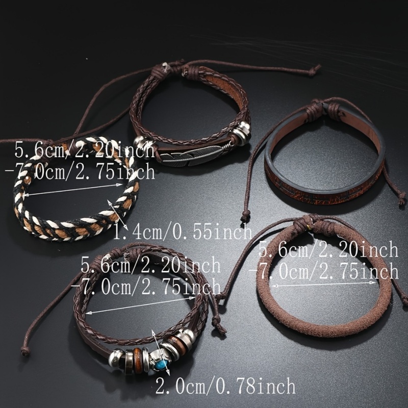 Miss JQ 6Pcs/Set Vintage PU Le - огляд і ціна Men Accessories Look