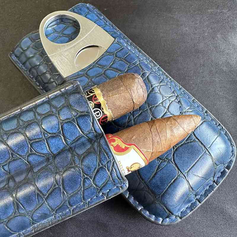 Cigar Tube 2 Slots Case with C - огляд і ціна Cigar Cutter Set