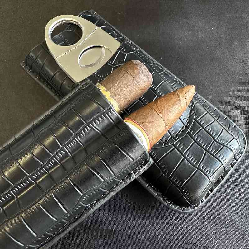 Cigar Tube 2 Slots Case with C - огляд і ціна Cigar Cutter Set