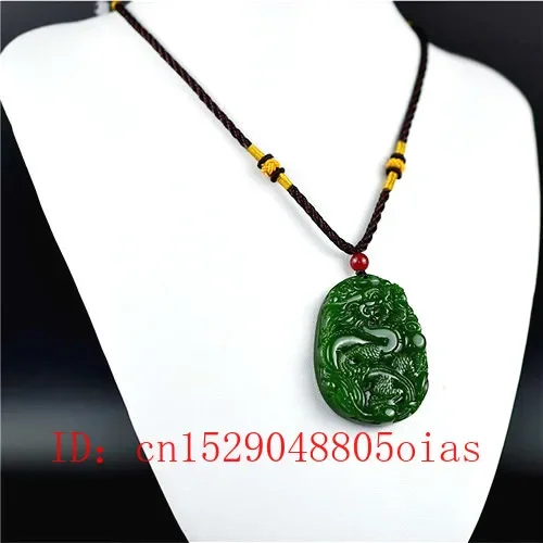 Natural Green Chinese Jade Dra - огляд і ціна Men Accessories Pendant