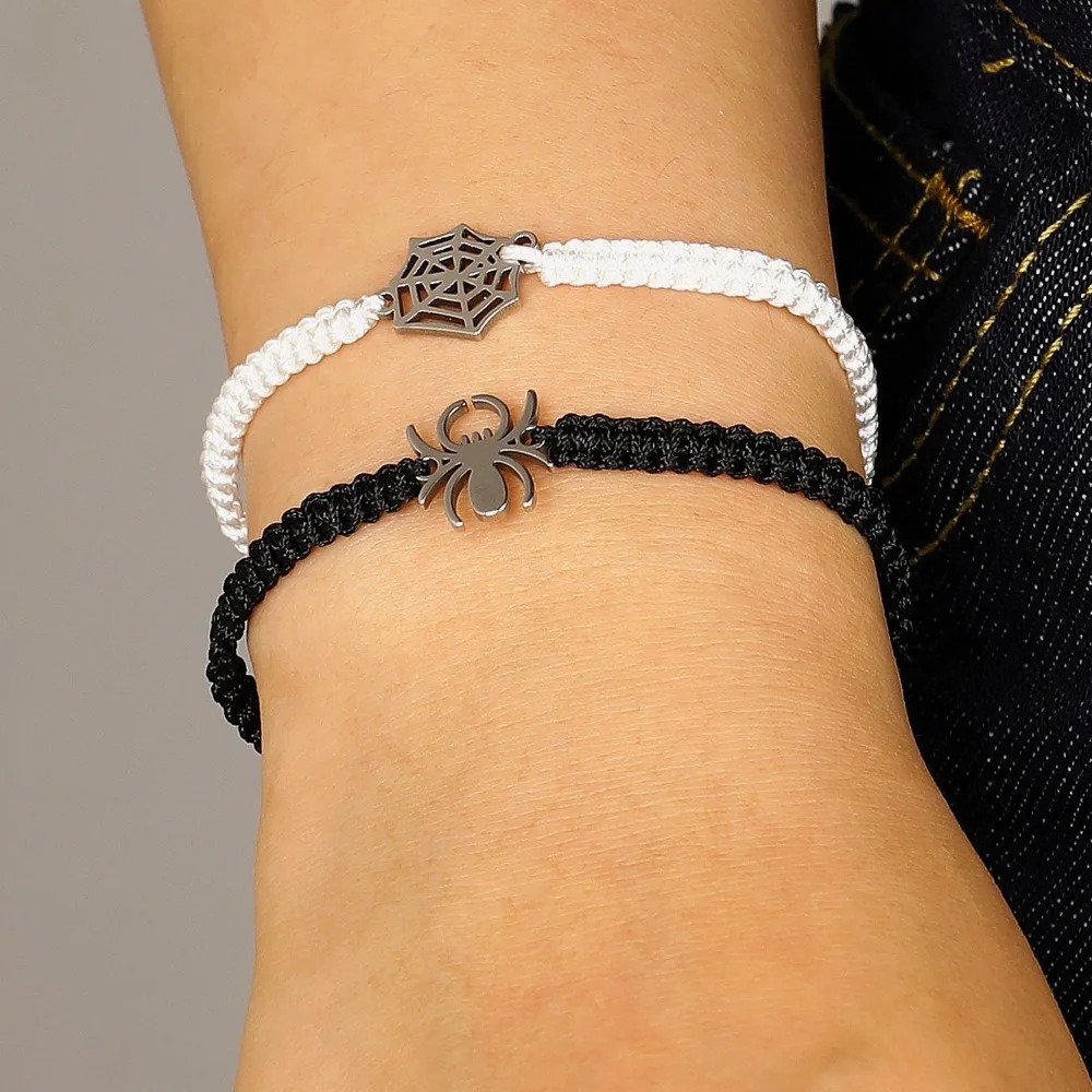 2Pcs Goth Spider Web Braided B - огляд і ціна Men Accessories Aesthetic