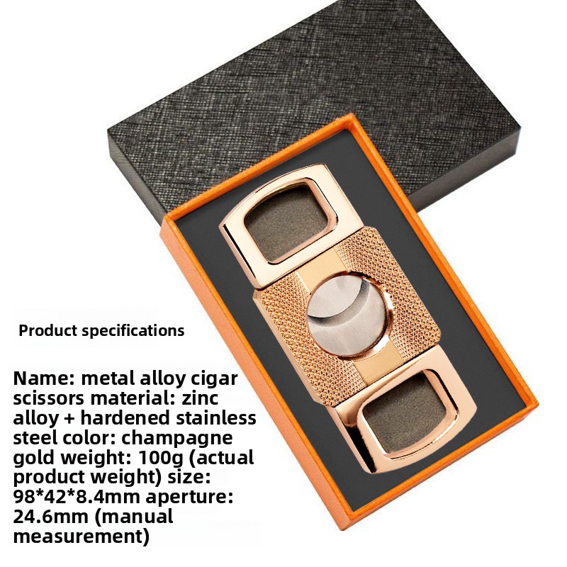 Double Blades Gold Cutter Ciga - огляд і ціна Cigar Cutter Set
