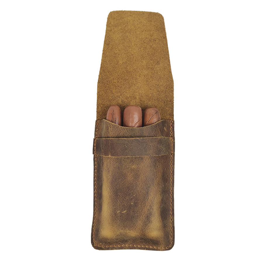 Leather Cigar Case Three-Finge - огляд і ціна Cigar Cutter Set