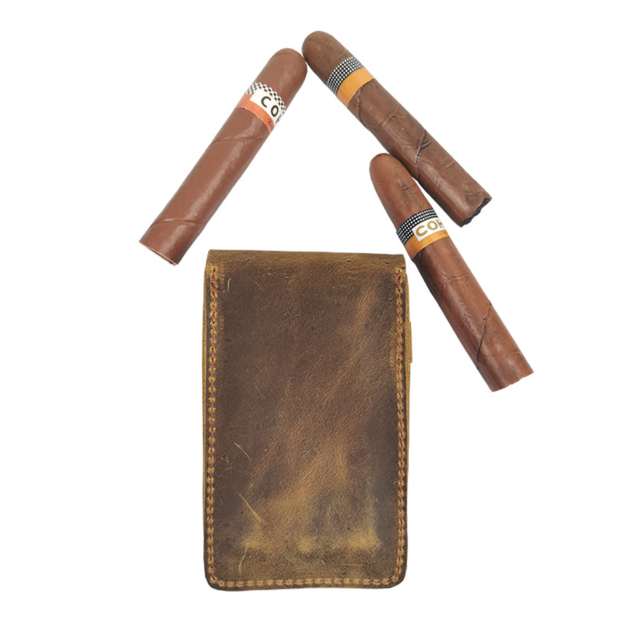 Leather Cigar Case Three-Finge - огляд і ціна Cigar Cutter Set