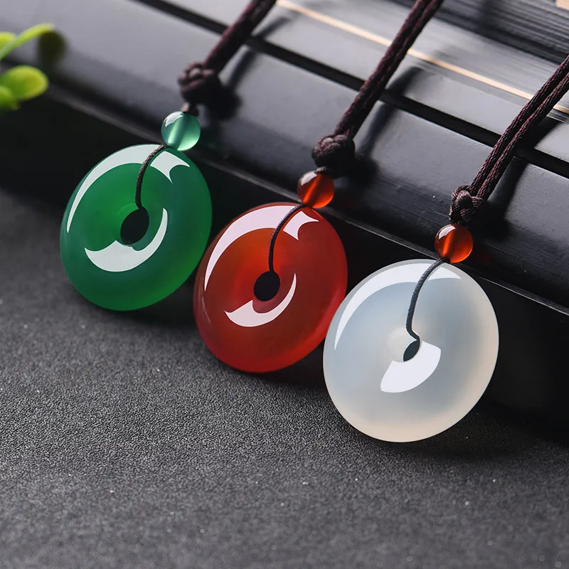 Natural Multicolor Jade Doughn - огляд і ціна Men Accessories Pendant