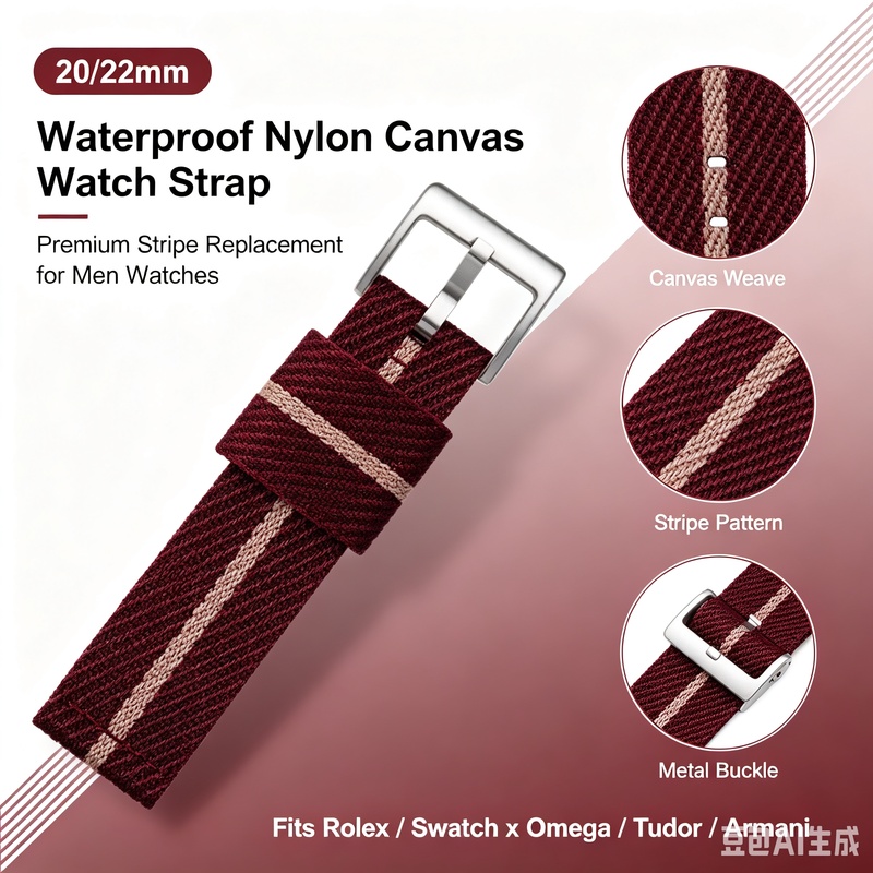 20/22mm Premium Waterproof Nyl - огляд і ціна Men'S Accessories Armani