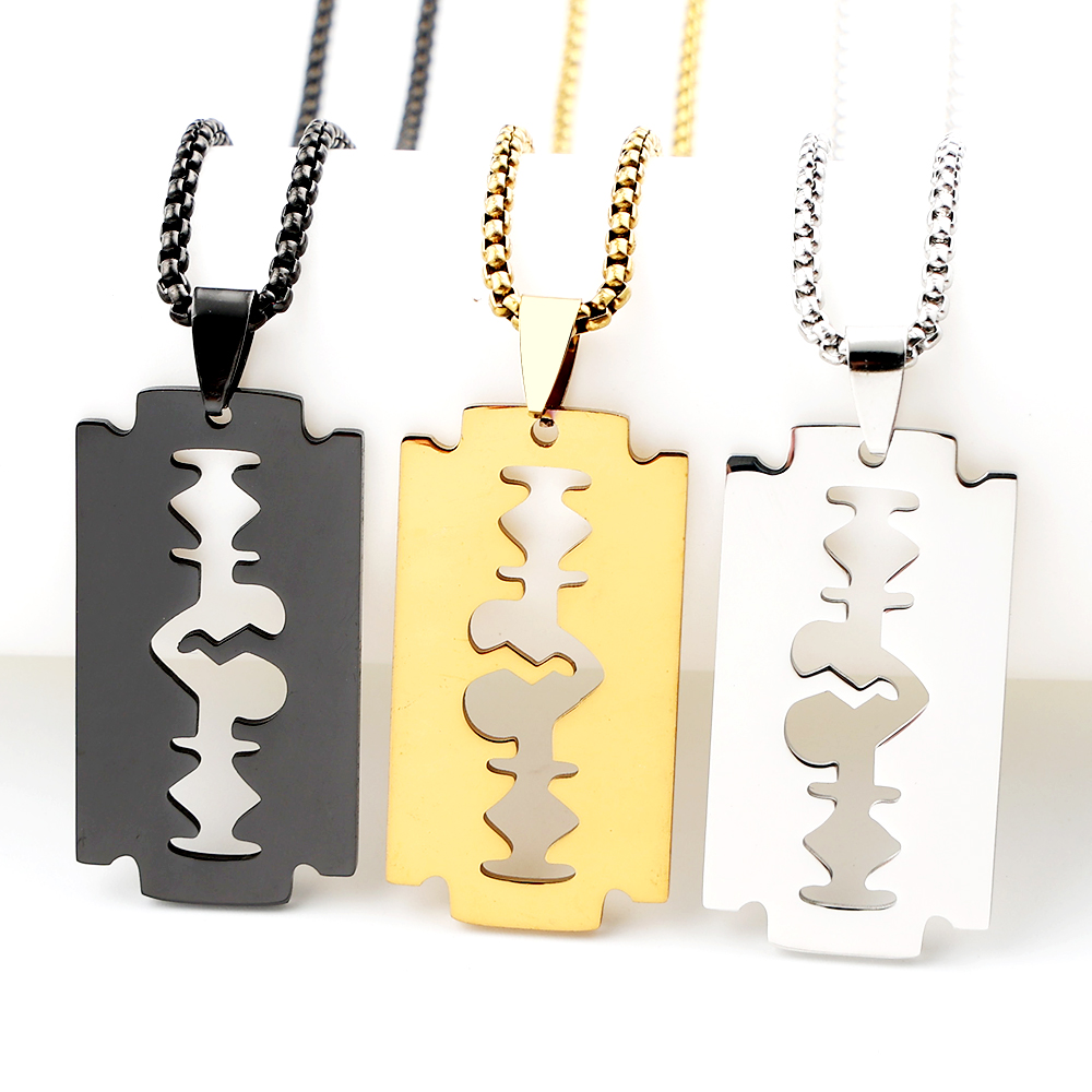 Gothic Blade Razor Pendant Nec - огляд і ціна Men Accessories Aesthetic