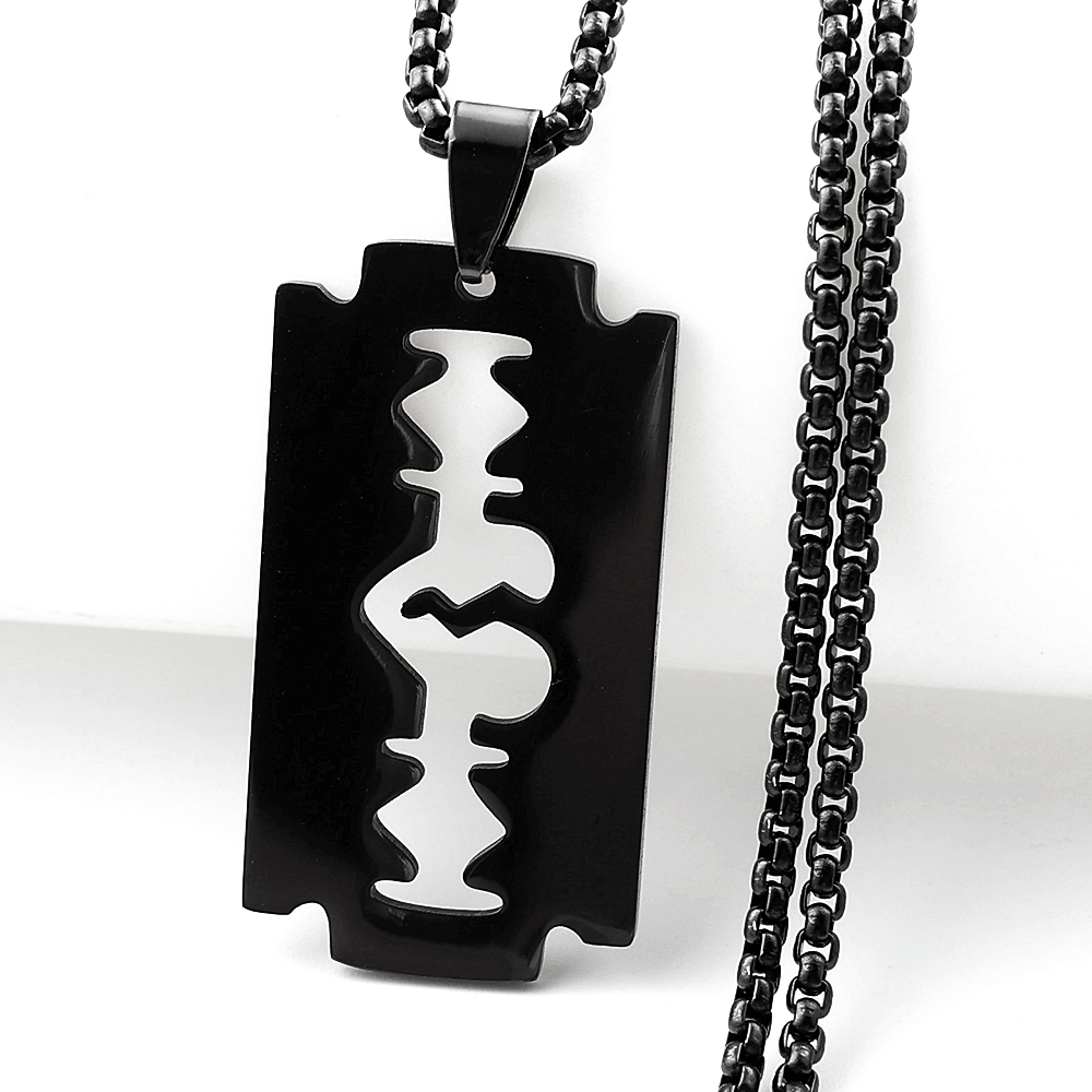Gothic Blade Razor Pendant Nec - огляд і ціна Men Accessories Aesthetic