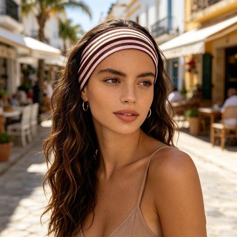 Striped Elastic Sports Headban - огляд і ціна Men'S Yoga Accessories