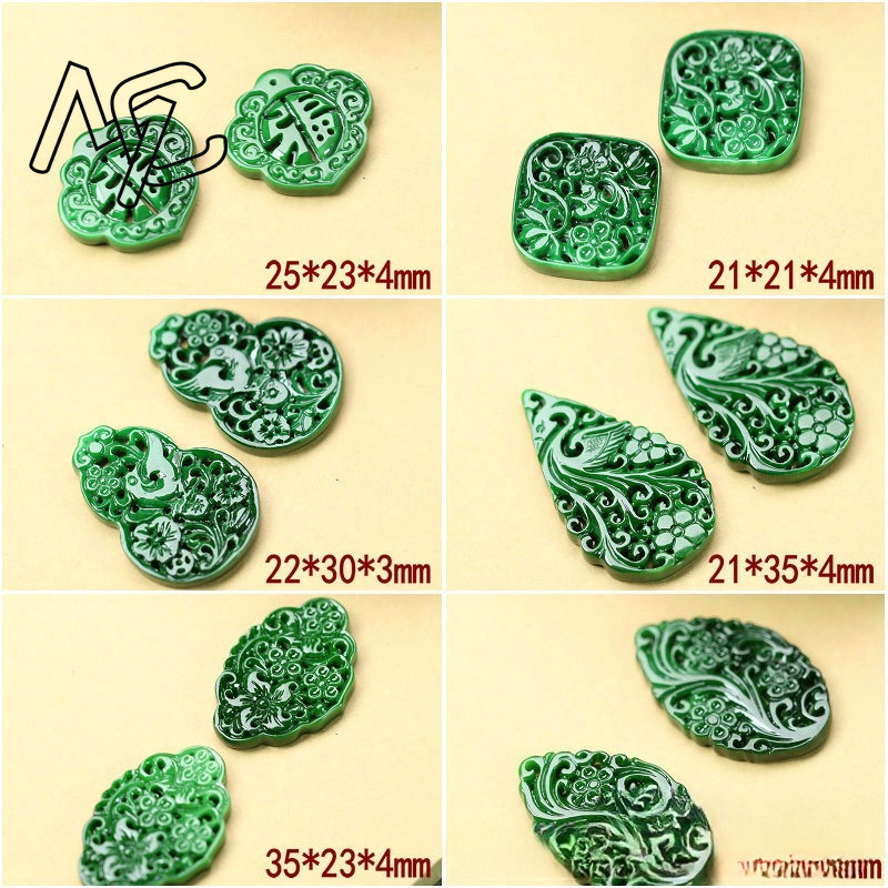 2pcs DIY Natural Dry Green Eme - огляд і ціна Men Accessories Pendant
