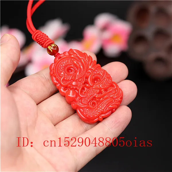 Natural Red Coral Jade Stone D - огляд і ціна Men Accessories Pendant