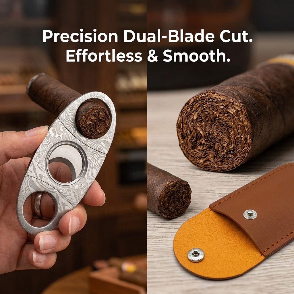Manual Stainless Steel Cigar C - огляд і ціна Cigar Cutter Set