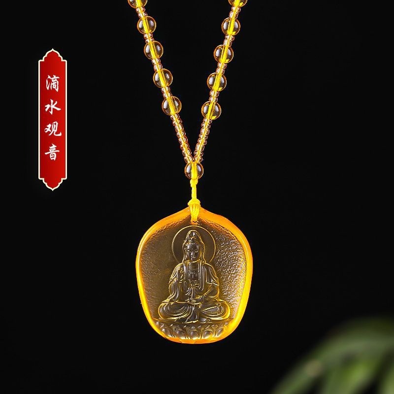 Chinese Yellow crystal Water D - огляд і ціна Men Accessories Pendant