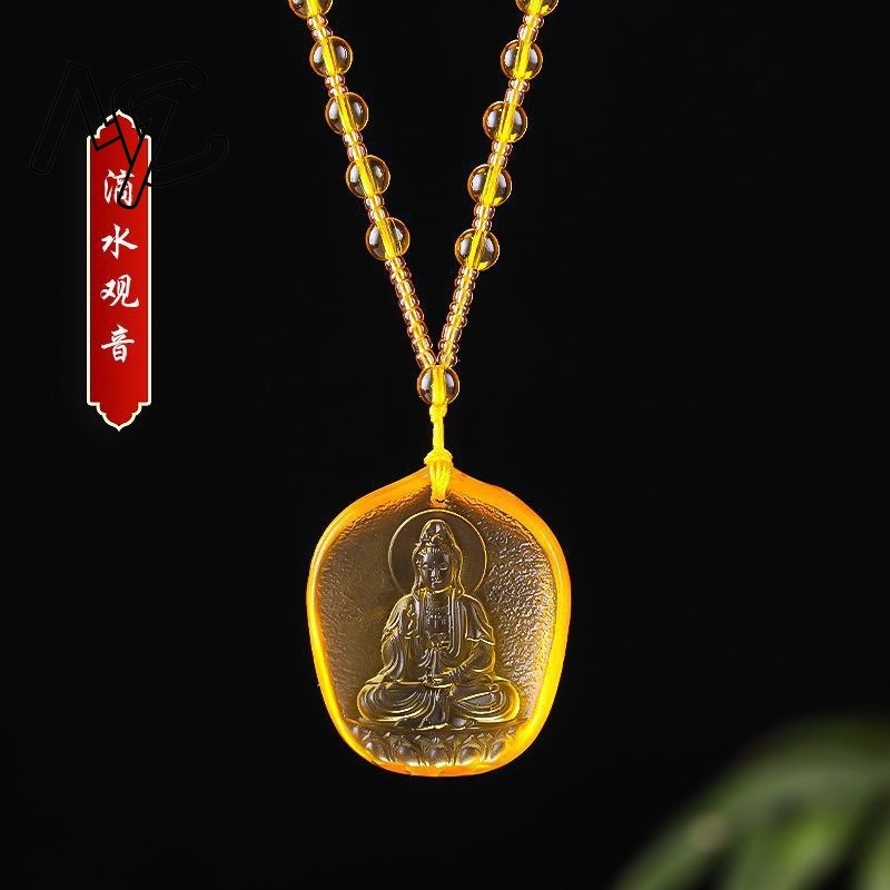 Chinese Yellow crystal Water D - огляд і ціна Men Accessories Pendant