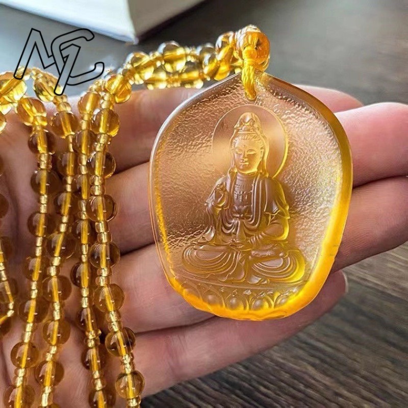 Chinese Yellow crystal Water D - огляд і ціна Men Accessories Pendant