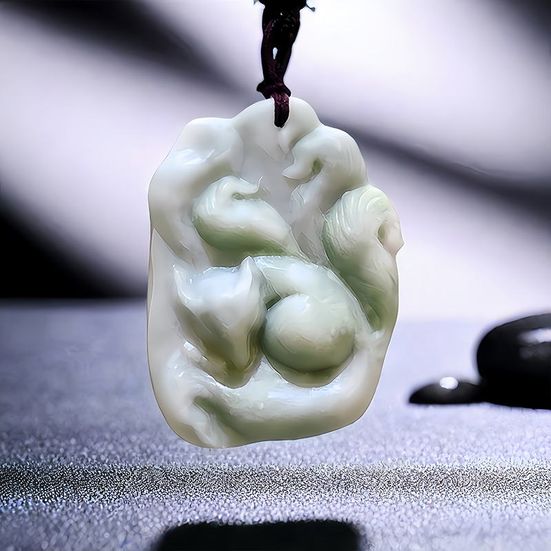 Natural Real Jade Fox Pendant  - огляд і ціна Men Accessories Pendant